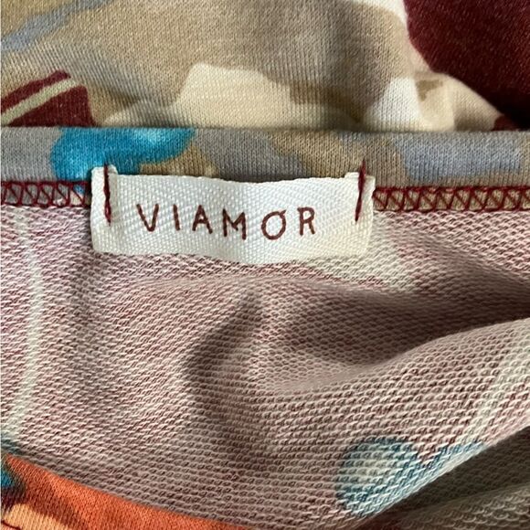 Floral Tunic Dress Long Sleeve Sz Small Viamor - Picture 8 of 9